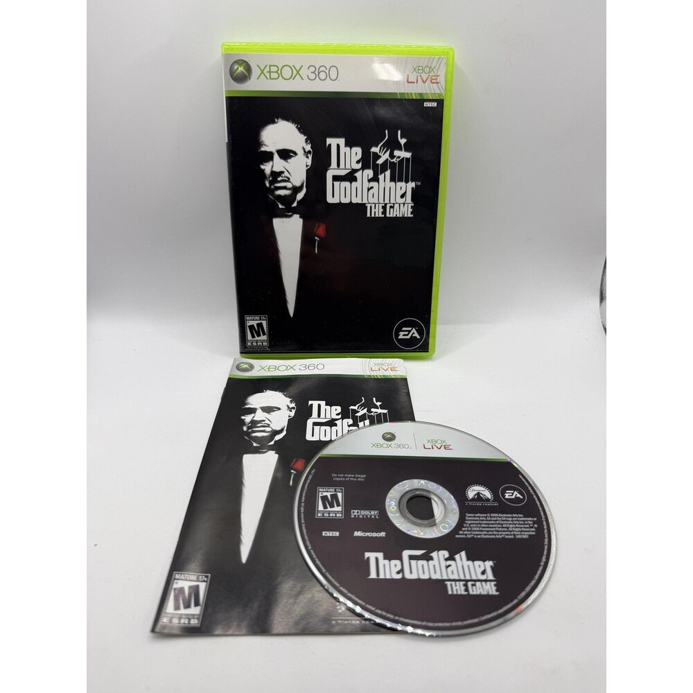 The Godfather The Game Microsoft Xbox 360 Game Complete CIB M Mature 2006 EA